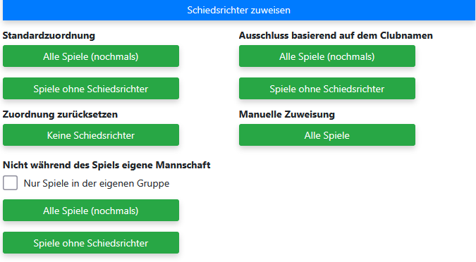 Schiedsrichter einteilen | Tools
